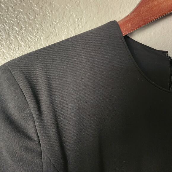 Giorgio Armani Wool Crew Neck Short Sleeve Sheath Dress (Flawed) - Picture 6 of 7